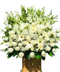 giỏ hoa viếng khói hương tưởng niệm