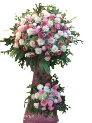 kệ hoa chúc mừng hồng vinh phát đạt