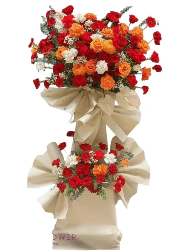 1200 (1) kệ hoa khai trương kim long phát tài