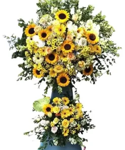 kệ hoa khai trương xuân hồng phát tài