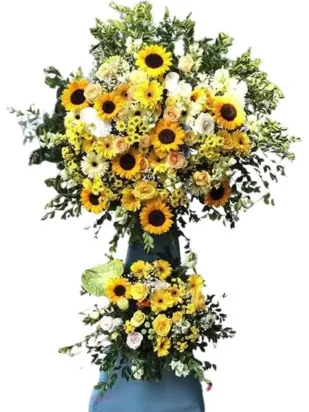 kệ hoa khai trương xuân hồng phát tài