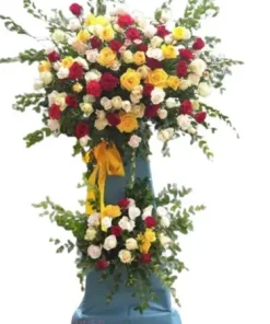 kệ hoa khai trương sắc hoa thịnh phát