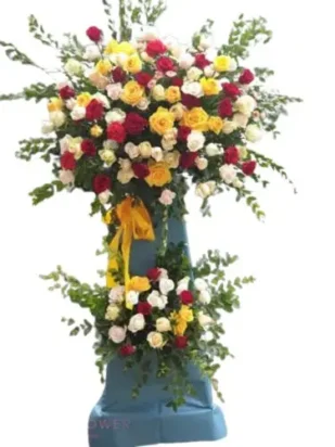 kệ hoa khai trương sắc hoa thịnh phát