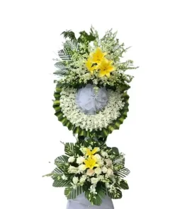 kệ hoa viếng cánh hoa rơi lặng lẽ