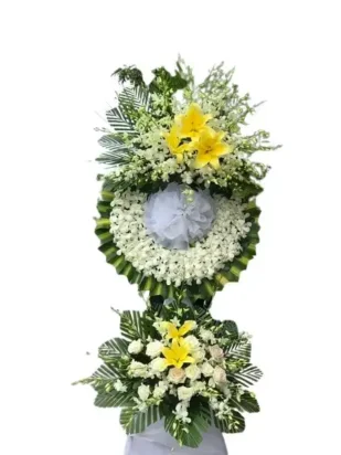 kệ hoa viếng cánh hoa rơi lặng lẽ