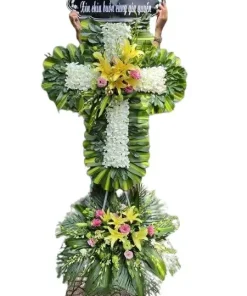 kệ hoa viếng cây thánh giá tiễn đưa