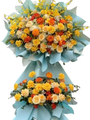 kệ hoa khai trương rực sáng tương lai