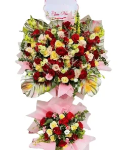 kệ hoa chúc mừng cánh cửa thịnh vượng