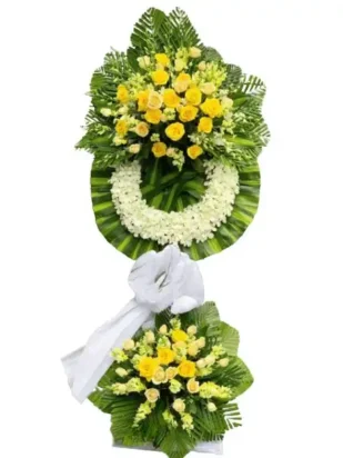 Kệ hoa viếng nhẹ bước về nơi xa