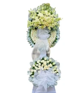 Kệ hoa viếng đường về thanh thản