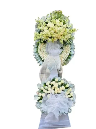 Kệ hoa viếng đường về thanh thản