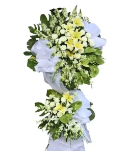 kệ hoa viếng ngậm ngùi thương tiếc