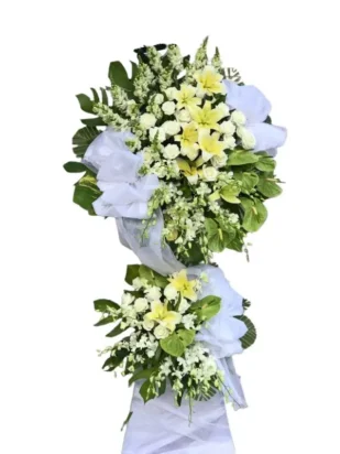 kệ hoa viếng ngậm ngùi thương tiếc