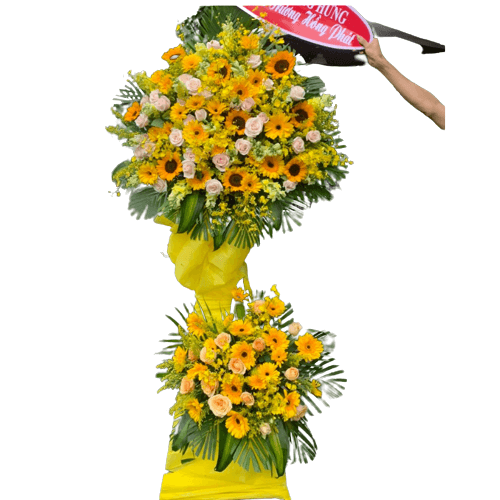 1550 kệ hoa khai trương lộc vàng khai sắc