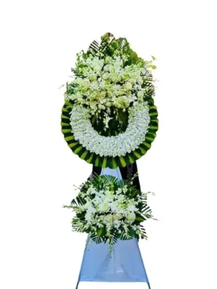 kệ hoa viếng hoa rơi như nổi sầu