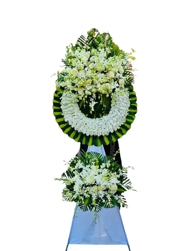 1600 (10) kệ hoa viếng hoa rơi như nổi sầu