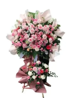 kệ hoa khai trương khai vận đắc tài