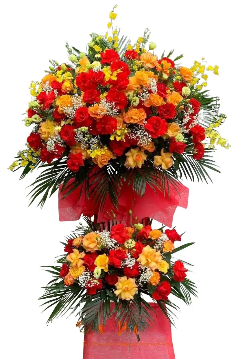 1750 (2) kệ hoa khai trương lộc xuân rực rỡ