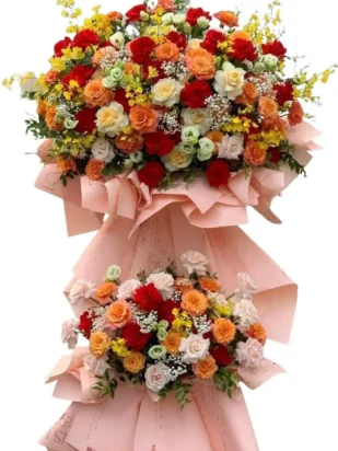 kệ hoa khai trương kim ngọc mãn đường