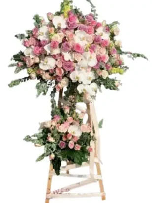 Kệ Hoa Chúc Mừng Tài Lộc Vô Biên