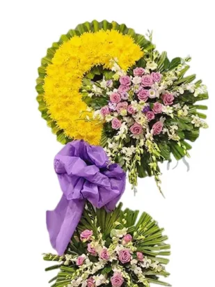 kệ hoa viếng Khói nhang trầm mặc