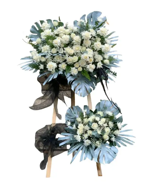 1800 (2) kệ hoa viếng Sớm Về quê trời