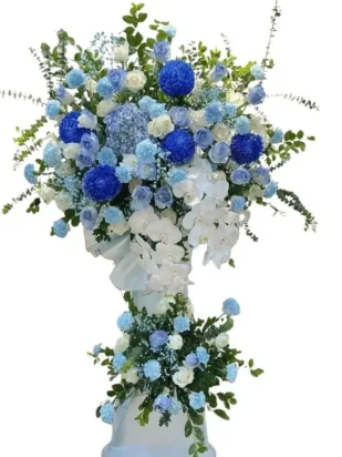 kệ hoa chúc mừng gió xuân thịnh vượng