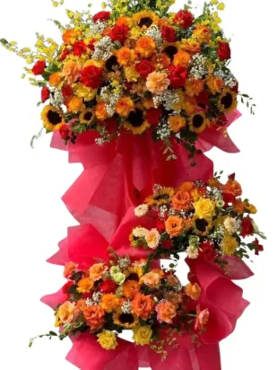 kệ hoa khai trương quyết tâm thành đạt