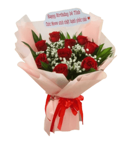 bó hoa hồng đỏ đẹp