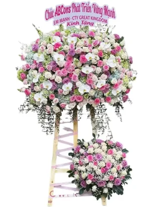 kệ hoa chúc mừng hưng thịnh trường tồn