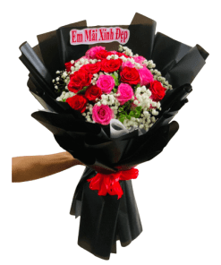 bó hoa hồng đỏ em mãi xinh đẹp
