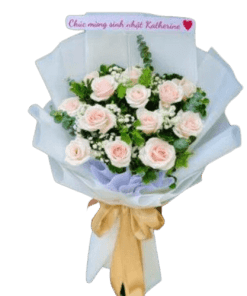 bó hoa hồng ánh mắt si mê