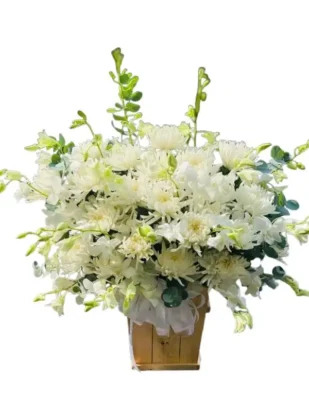 giỏ hoa viếng tang lễ đẹp