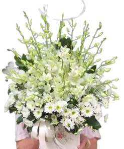 giỏ hoa viếng tang lễ trang trọng