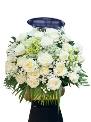 giỏ hoa viếng tang lễ thành kính