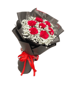 Bó Hoa Hồng Ngọc Lửa Đẹp Mê Ly