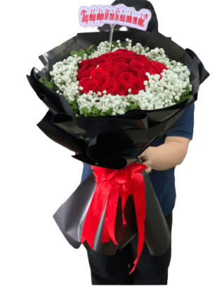 bó hoa hồng đắm say