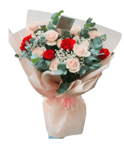 bó hoa hồng gắn kết