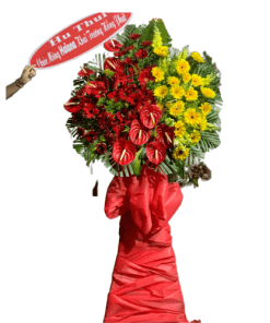 kệ hoa chúc mừng lộc xuân đầy nhà