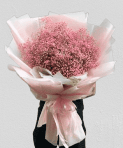 bó hoa baby hồng dễ thương