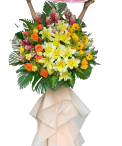 kệ hoa khai trương vạn sự hồng phát