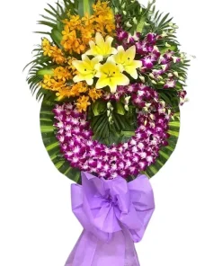 Kệ hoa viếng dâng nén tâm nhang