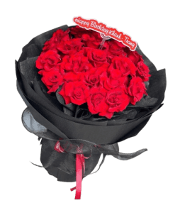 bó hoa hồng vương miện đỏ