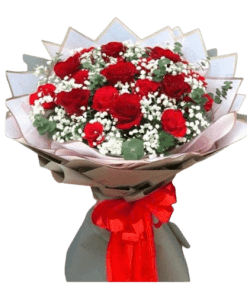 bó hoa hồng đỏ dáng ngọc ngà