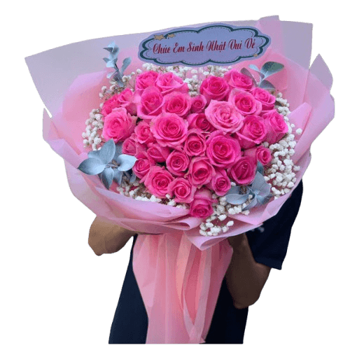 bó hoa hồng thủy chung