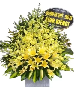 giỏ hoa viếng an giấc ngàn thu