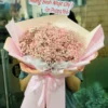 bó hoa baby hồng dễ thương