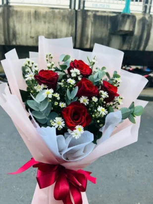 bó hoa hồng đỏ đẹp