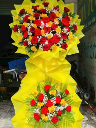 thuận buồm xuôi gió lẵng hoa khai trương