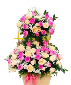 giỏ hoa bên nhau trọn đời